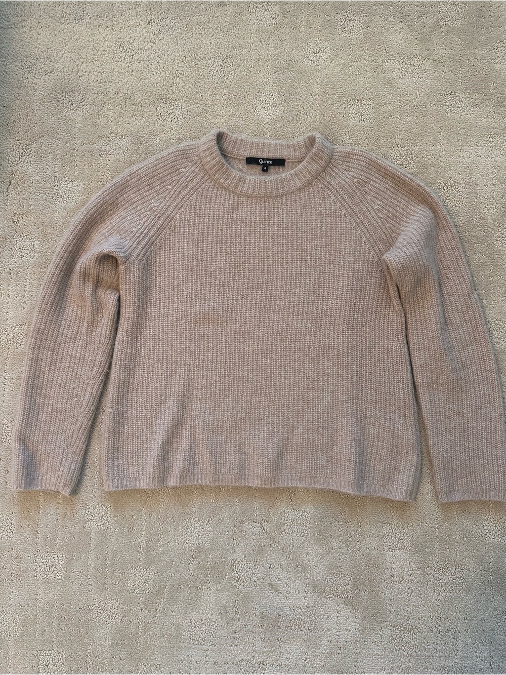 Quince Women’s Cashmere Fishermen’s Crewneck Sweater in Oatmeal